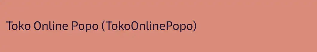 Toko Online Popo (TokoOnlinePopo)